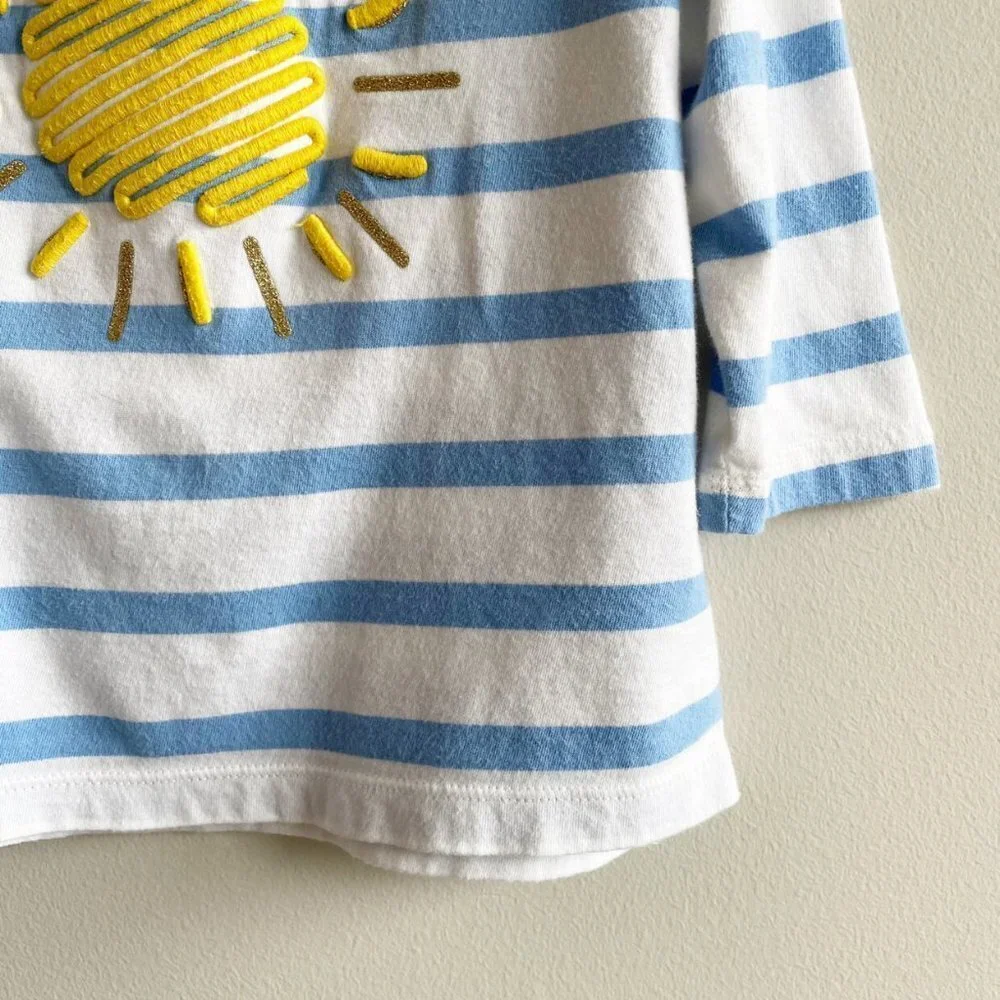 Gap Striped Embroidered Sunshine Tee